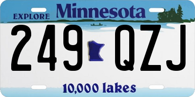 MN license plate 249QZJ