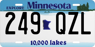 MN license plate 249QZL