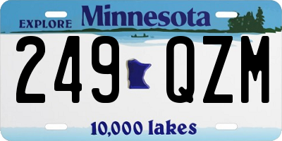 MN license plate 249QZM