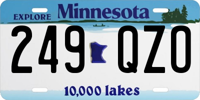 MN license plate 249QZO