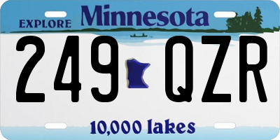 MN license plate 249QZR