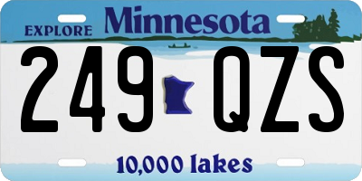 MN license plate 249QZS