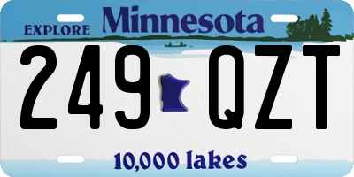 MN license plate 249QZT