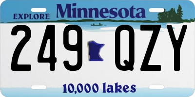 MN license plate 249QZY