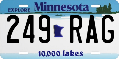 MN license plate 249RAG
