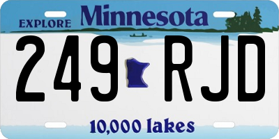 MN license plate 249RJD