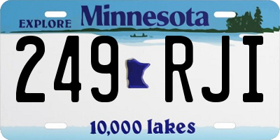 MN license plate 249RJI