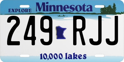 MN license plate 249RJJ