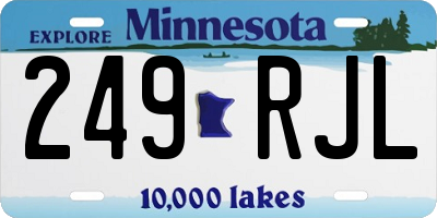 MN license plate 249RJL