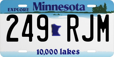MN license plate 249RJM