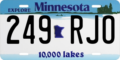 MN license plate 249RJO