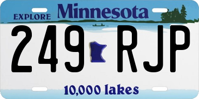MN license plate 249RJP