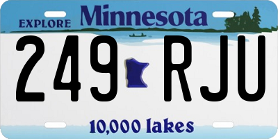 MN license plate 249RJU