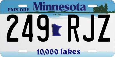 MN license plate 249RJZ