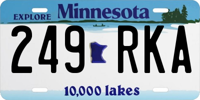 MN license plate 249RKA