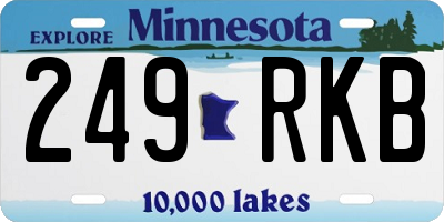 MN license plate 249RKB