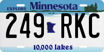 MN license plate 249RKC