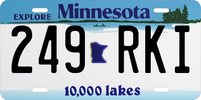 MN license plate 249RKI