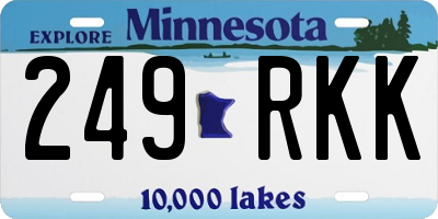 MN license plate 249RKK