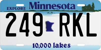 MN license plate 249RKL