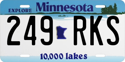 MN license plate 249RKS