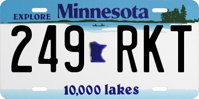 MN license plate 249RKT