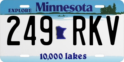 MN license plate 249RKV