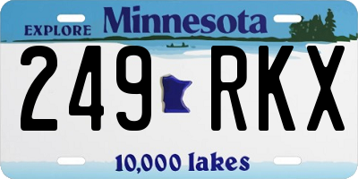 MN license plate 249RKX