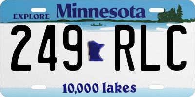 MN license plate 249RLC