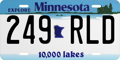 MN license plate 249RLD
