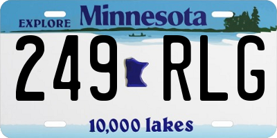 MN license plate 249RLG