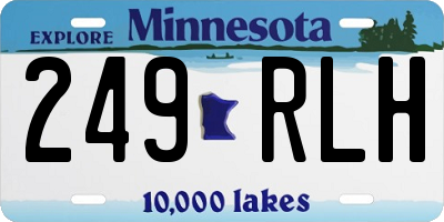 MN license plate 249RLH