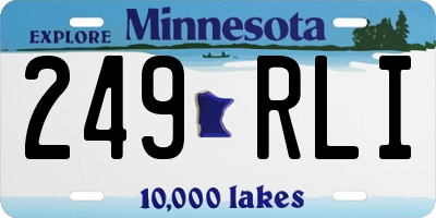 MN license plate 249RLI