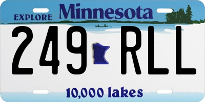 MN license plate 249RLL