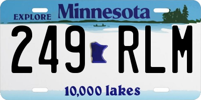 MN license plate 249RLM