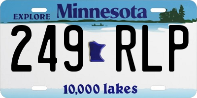 MN license plate 249RLP