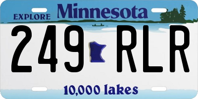 MN license plate 249RLR