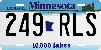MN license plate 249RLS