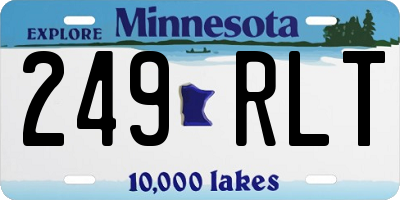 MN license plate 249RLT