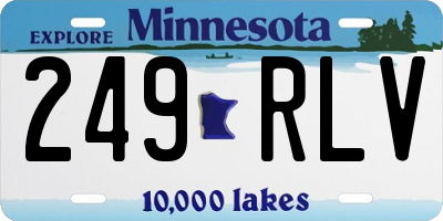 MN license plate 249RLV