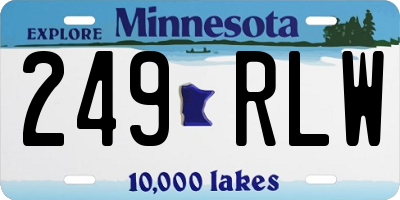 MN license plate 249RLW