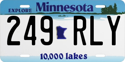 MN license plate 249RLY