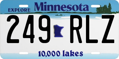 MN license plate 249RLZ