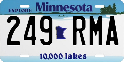 MN license plate 249RMA