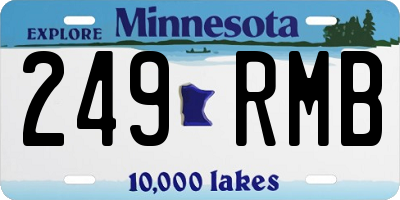 MN license plate 249RMB