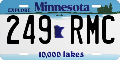 MN license plate 249RMC