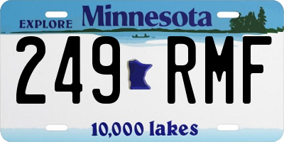 MN license plate 249RMF