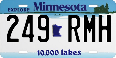 MN license plate 249RMH