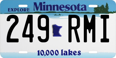 MN license plate 249RMI