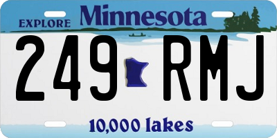 MN license plate 249RMJ